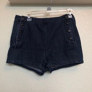 Free People Lumineer Sailor High Rise Denim Shorts